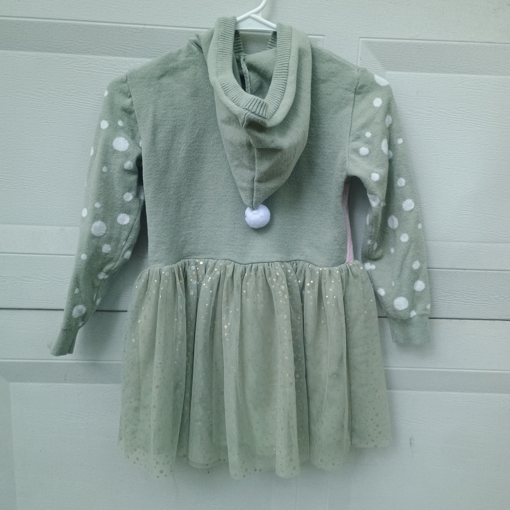 Hello Kitty By Sanrio Pastel Green and Pink Hooded Dress Girl Size S - Picture 3 of 16